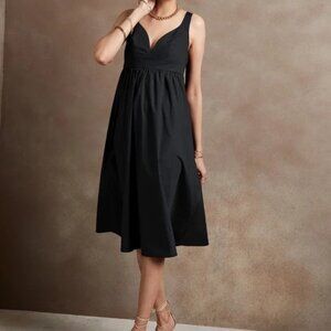 Banana Republic Factory Women's Poplin Cotton Sleeveless Midi Dress 4 Petite